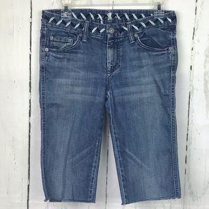 7 For All Mankind Lace Waist A Pocket Bermuda Shorts Women Sz 26